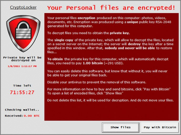 Ransomware demand