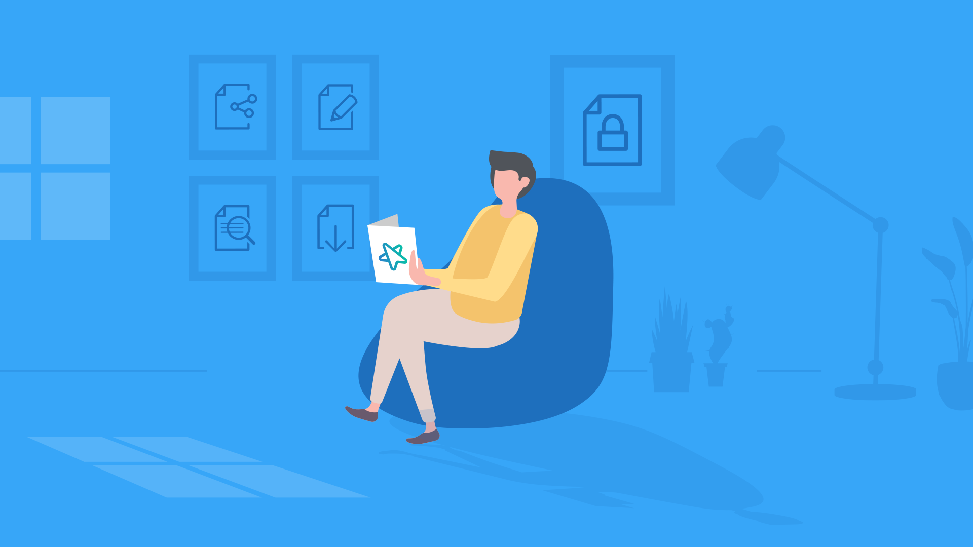 Secure document access control A team of workers using GhostVolt to share, edit, view and manage secure files.