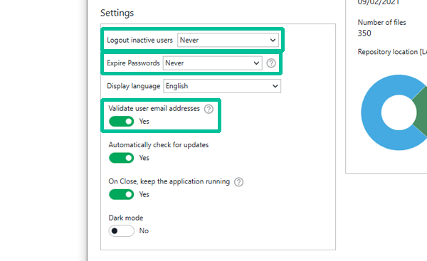 Settings for GhostVolt Solo and GhsotVolt Business users.