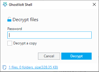 Decrypt files with a password